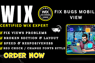 troubleshoot and fix wix bugs, errors, design, wix booking issues, fix wix store