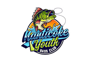 design fun youth fishing club logo