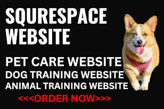 create squarespace cat dog pet training website pet grooming dog walking website