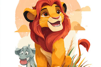 draw cute disney cartoon portrait