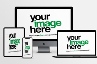design macbook iphone laptop device screen mockups for website, image and video