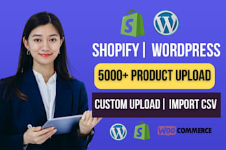 add upload import product to shopify, wordpress, woocommerce and wix