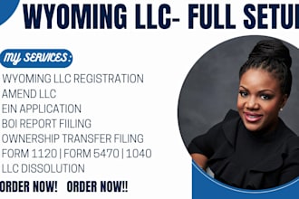 wyoming llc registration, US llc registration, dissolve USA llc, amend llc, ein