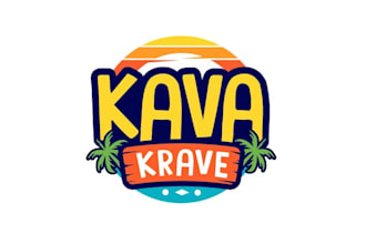 design krave refreshing beverage logo