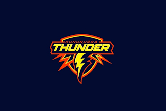 design kununurra thunder rugby league logo