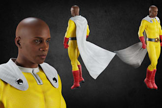create realistic character model for commercial or games