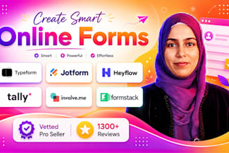 create stunning jotform, typeform, tally, involveme formstack, custom forms