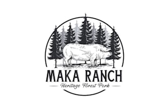 design fantastic heritage pork ranch logo