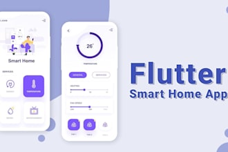 develop custom smart home, tuya, iot app, smart camera using flutter developer