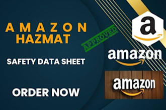 create safety data sheet, msds, sds for amazon hamzat, amazon listings