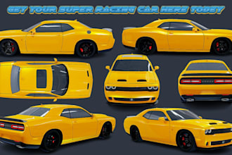 3d car model, car wrap design, 3d vehicle, super racing car,