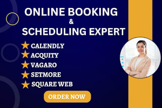 create calendly, vagaro, simplybook me, acuity, squarespace, online booking