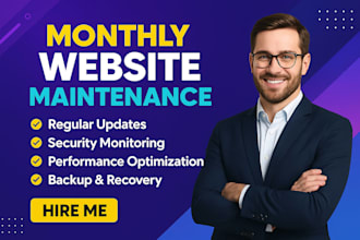 be your wordpress website developer monthly job