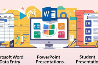 be your virtual assistant for data entry, word, excel, and PPT