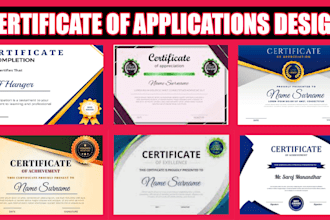 design custom diploma certificate or award certificates