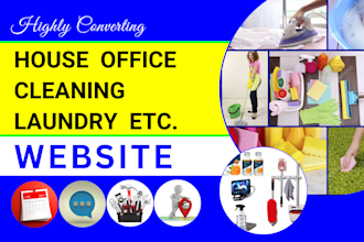 design house residential office cleaning laundry junk removal booking website
