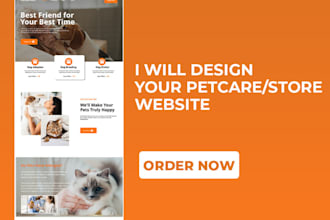 design wordpress website for cat, dog, pet training, pet care, pet supplier