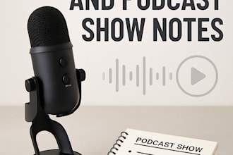 write your podcast script shownotes podcast ugc podcast description summary blog
