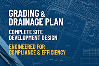 grading design drainage plan site development earthwork pad plot layout