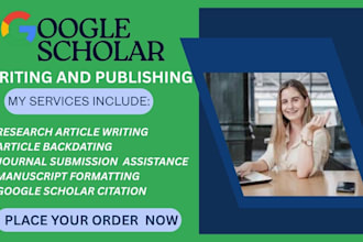 write and publish your research article in a high impact google scholar journal