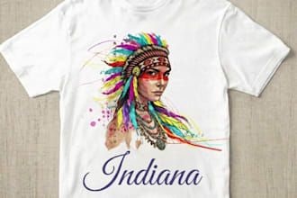 do watercolor tshirt design