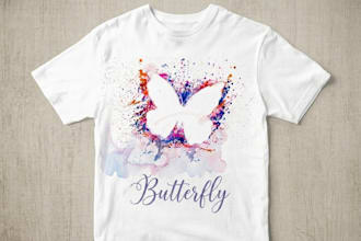 do watercolor tshirt design
