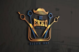 design vintage, emblem, stamp, badge and barber shop logo for your business