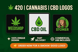 design 420 logo, cannabis, cbd, weed, hemp, marijuana, stoner lo go