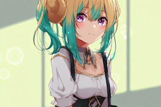 draw vtuber character, anime and game fanart, oc