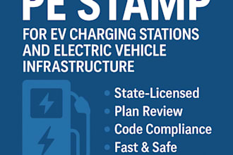 provide a pe stamp for ev charging stations and electric vehicle infrastructure