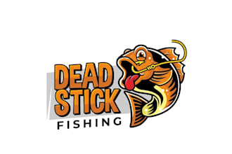 design vintage fishing, hunting, mountain, or climbing logo