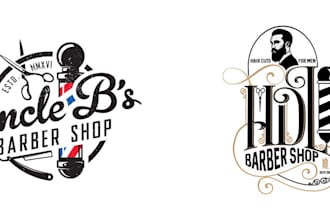 design a unique, luxury, minimal, barber shop logo