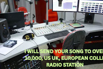promote and send your song to over 10k active college radio stations in US