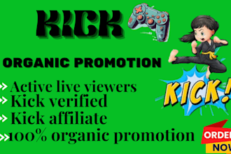 help grow your kick channel with real organic live viewers