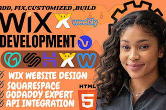 design wix website squarespace development hostinger godaddy weebly wix expert
