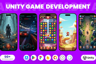 do unity 2d game, 3d game, unity game development, mobile game developer