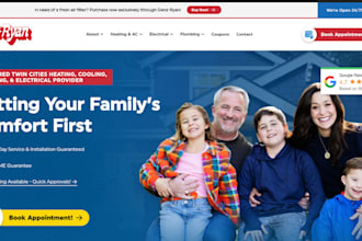 build roofing, plumbing hvac, contractor, renovation website