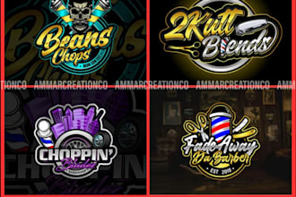 custom barber shop logo classic and modern designs