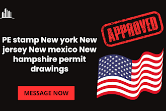pe stamp new york new jersey new mexico new hampshire permit drawings