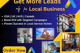 google ads adwords campaign for local business service in USA, UK, eu, aus