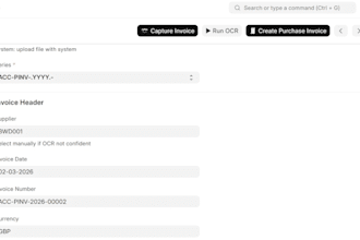 automate purchase invoice entry using ocr ai in erpnext