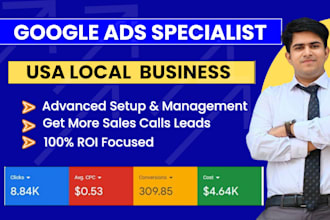 run, audit google ads adwords ppc for USA based local business