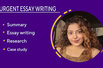 do urgent essay writing as an essay writer
