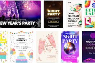 create unique and eye catching poster for you