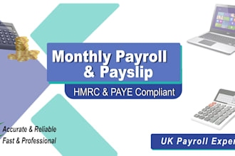 prepare monthly payroll with payslips