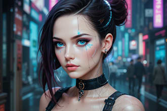 make cyberpunk character art