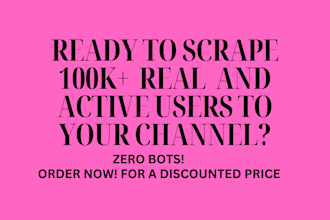 boost telegram promotion by scraping 100k active telegram users to your channel