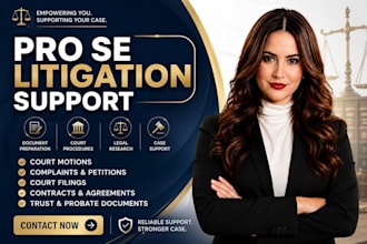 draft pro se legal documents for court representation