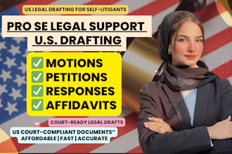 draft pro se legal documents for court representation