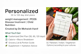 create a diet plans for weight and disease management